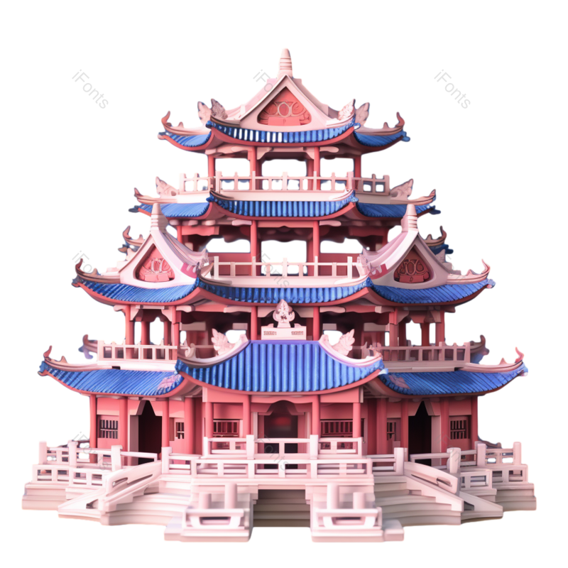 大厦图片,古代建筑元素,高楼PNG,亭子免抠素材